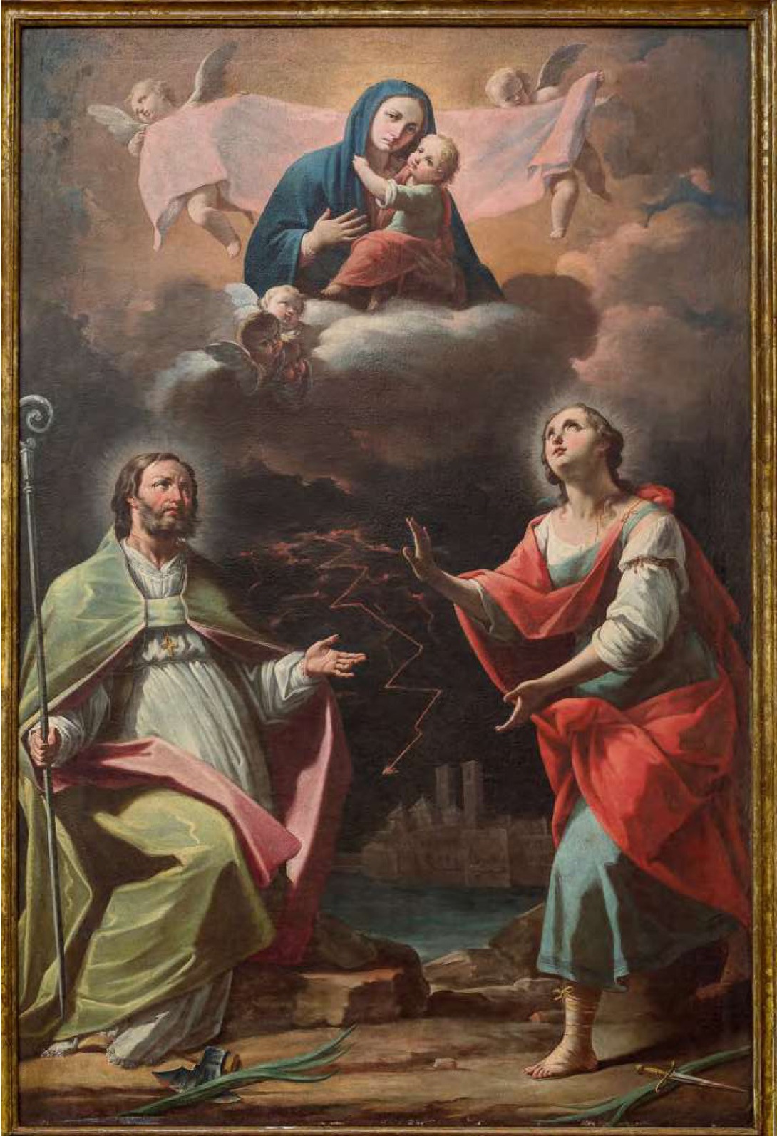 Madonna del Carmine, Arcangelo Raffaele e Tobiolo - Opera di Corrado Giaquinto